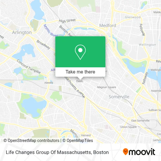 Life Changes Group Of Massachusetts map
