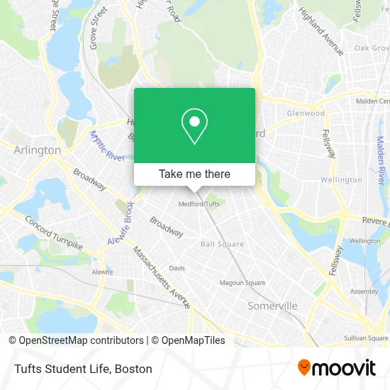 Tufts Student Life map