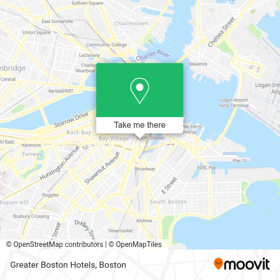 Greater Boston Hotels map