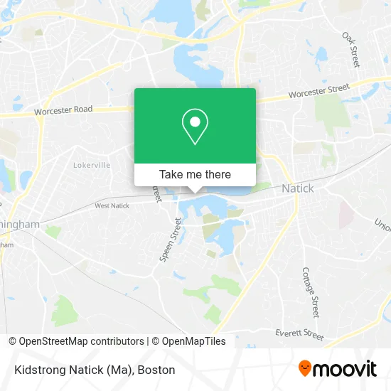 Kidstrong Natick (Ma) map