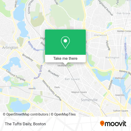 The Tufts Daily map