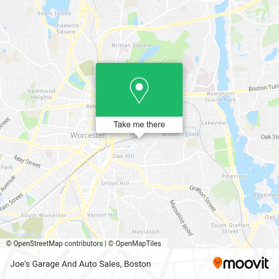 Joe's Garage And Auto Sales map