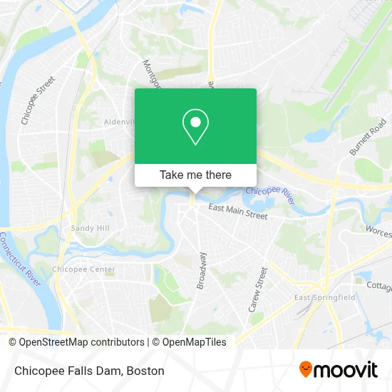 Chicopee Falls Dam map