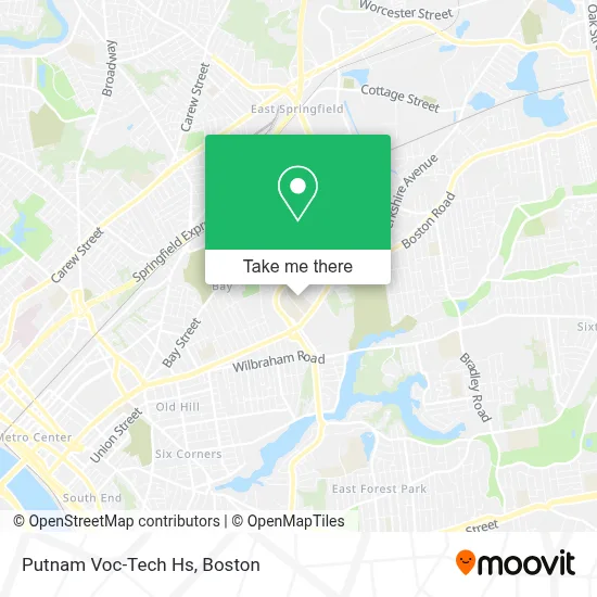 Putnam Voc-Tech Hs map