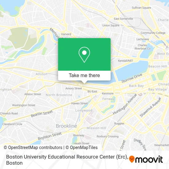 Boston University Educational Resource Center (Erc) map