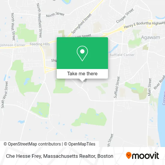 Che Hesse Frey, Massachusetts Realtor map