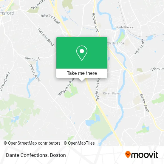 Dante Confections map