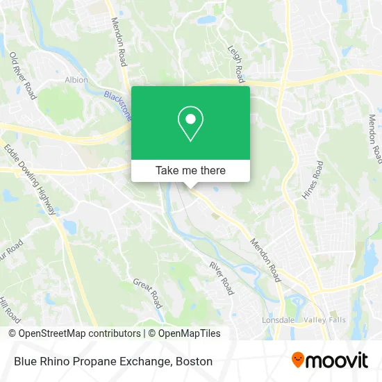 Blue Rhino Propane Exchange map