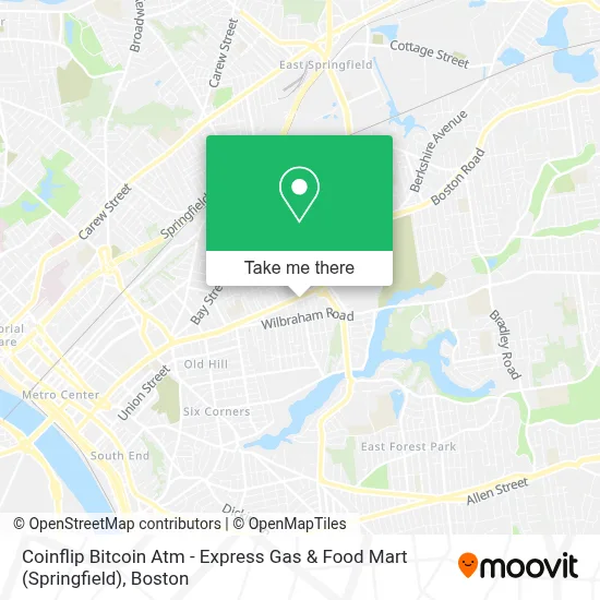 Coinflip Bitcoin Atm - Express Gas & Food Mart (Springfield) map