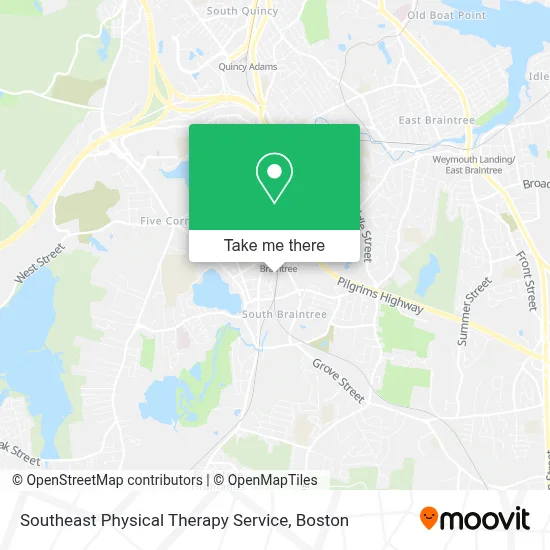 Southeast Physical Therapy Service map
