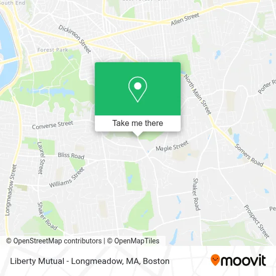 Liberty Mutual - Longmeadow, MA map