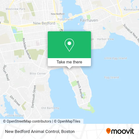 New Bedford Animal Control map