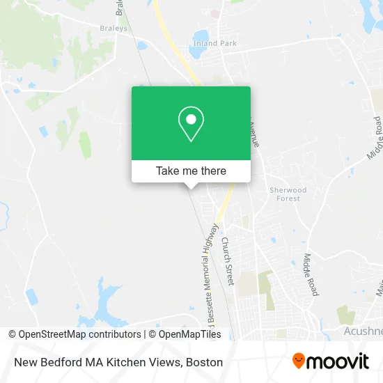 New Bedford MA Kitchen Views map