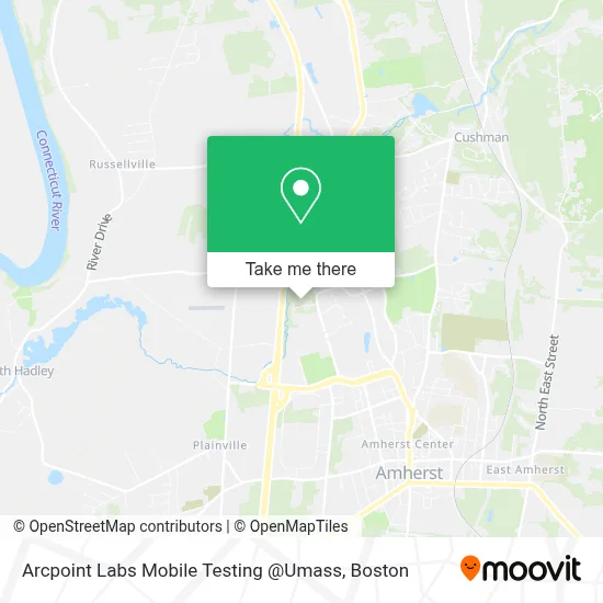 Arcpoint Labs Mobile Testing @Umass map