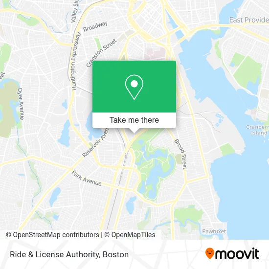 Ride & License Authority map