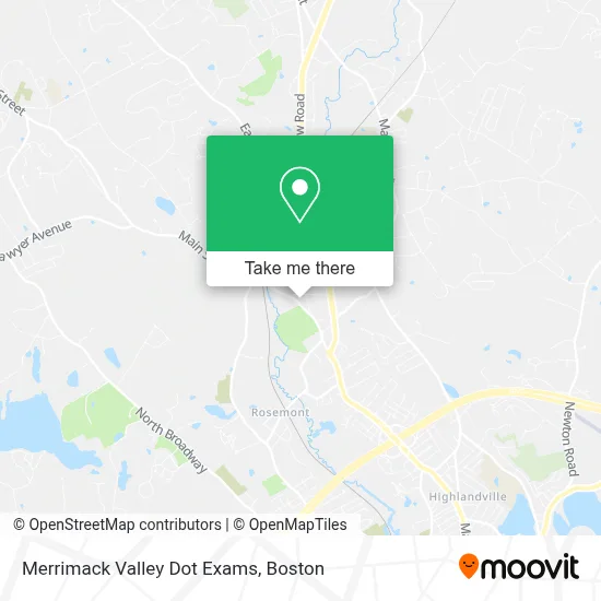 Merrimack Valley Dot Exams map