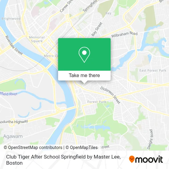 Club Tiger After School Springfield by Master Lee map