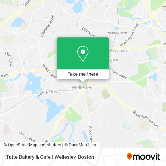 Tatte Bakery & Cafe | Wellesley map