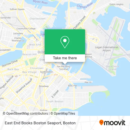 East End Books Boston Seaport map