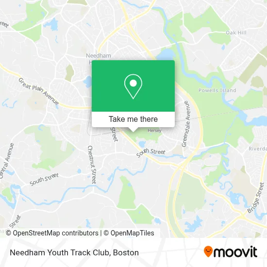 Needham Youth Track Club map