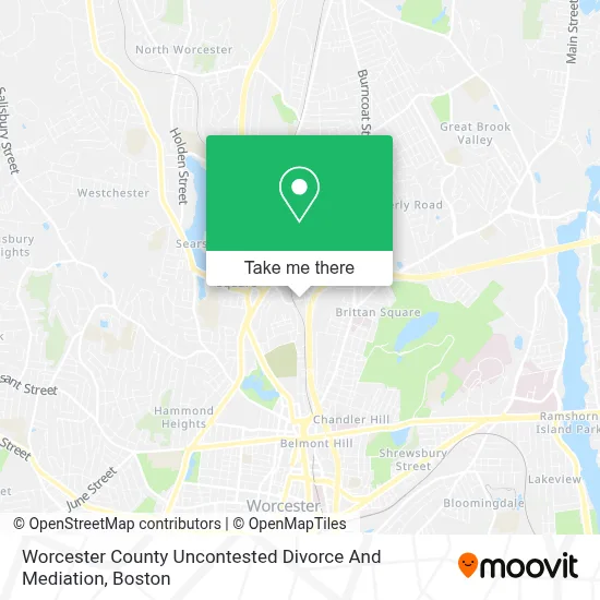 Worcester County Uncontested Divorce And Mediation map