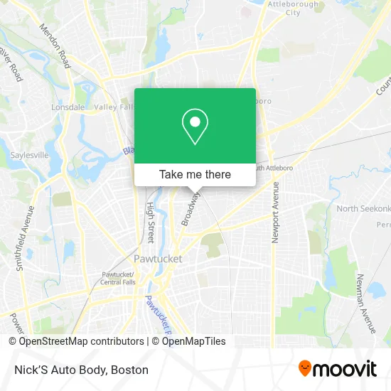 Nick’S Auto Body map