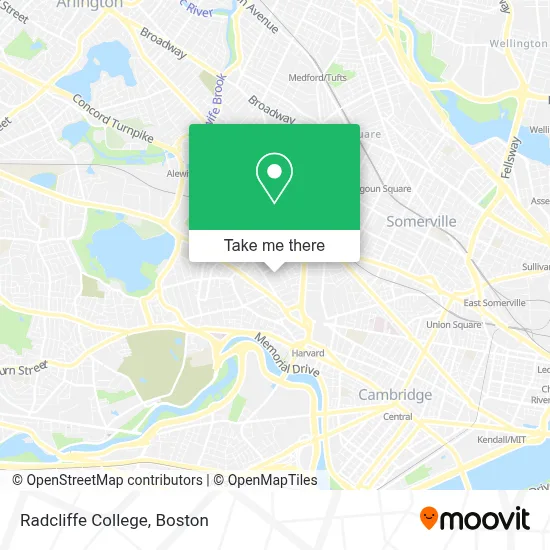 Radcliffe College map