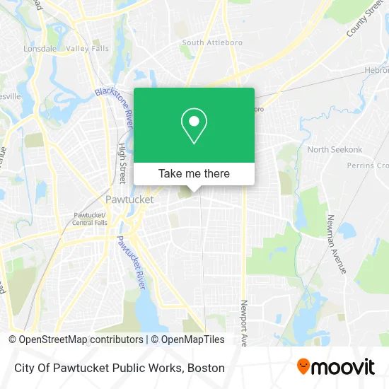 City Of Pawtucket Public Works map