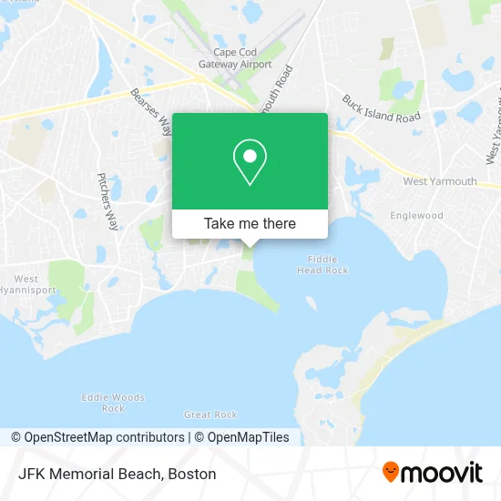 JFK Memorial Beach map