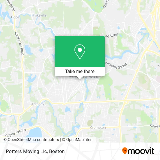 Potters Moving Llc map