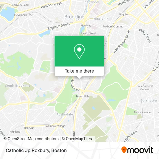 Catholic Jp Roxbury map