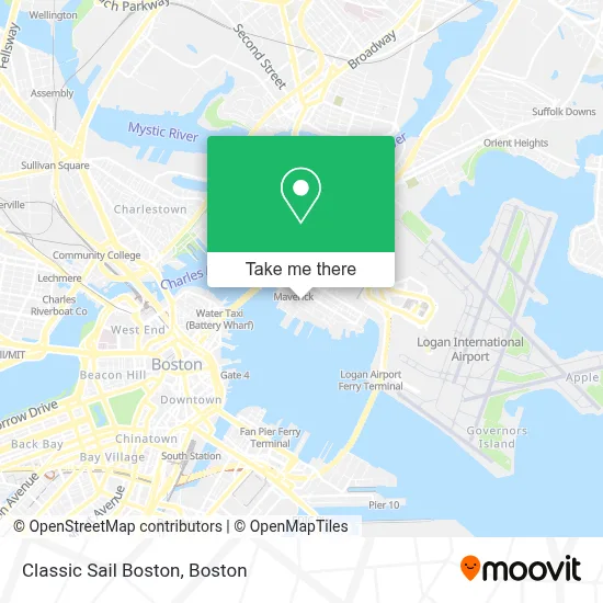 Classic Sail Boston map