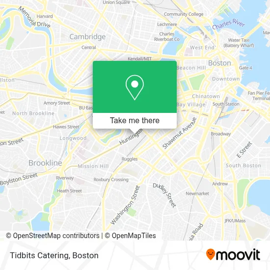 Tidbits Catering map