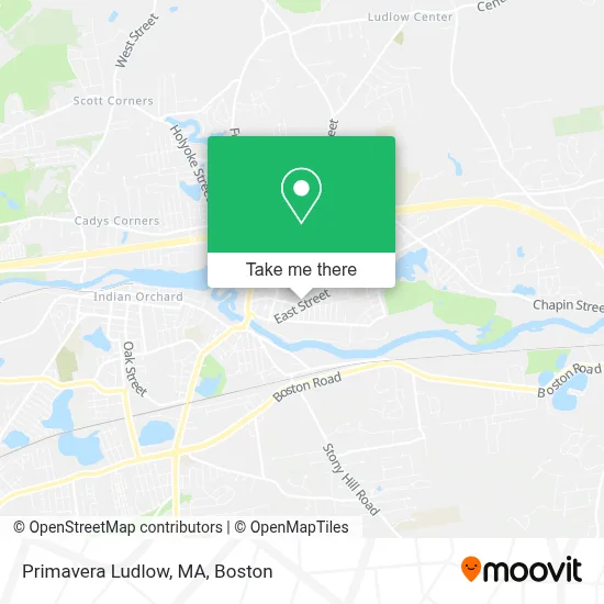 Primavera Ludlow, MA map