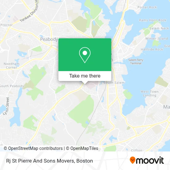 Rj St Pierre And Sons Movers map