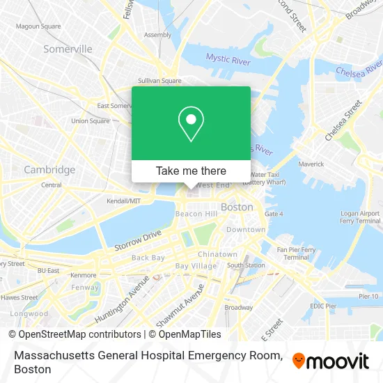 Massachusetts General Hospital Emergency Room map