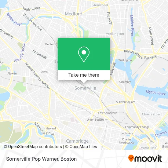 Somerville Pop Warner map