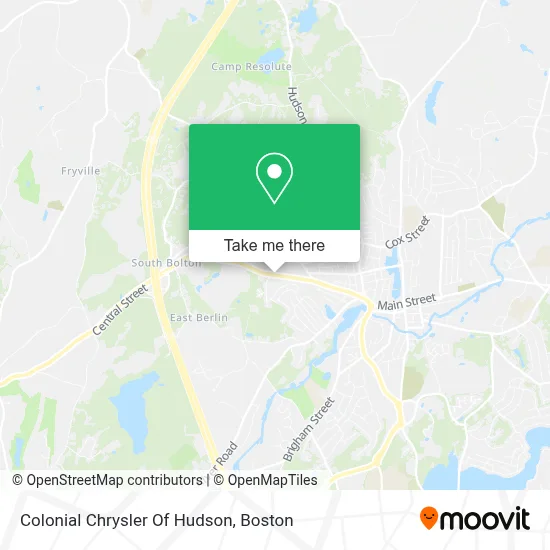 Colonial Chrysler Of Hudson map