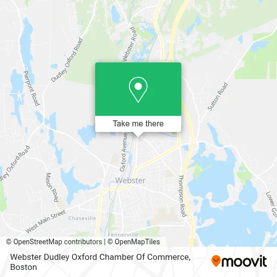 Webster Dudley Oxford Chamber Of Commerce map