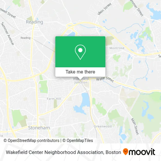 Wakefield Center Neighborhood Association map