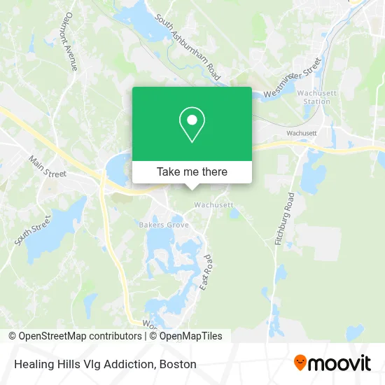 Healing Hills Vlg Addiction map