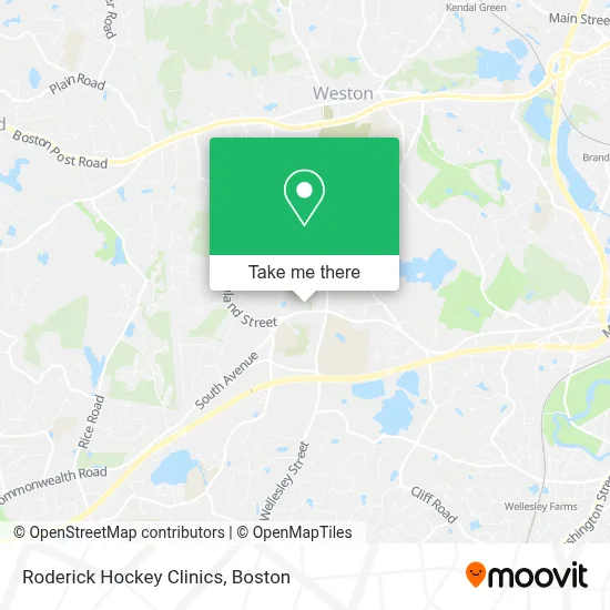 Roderick Hockey Clinics map