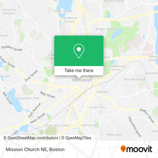Mission Church NE map