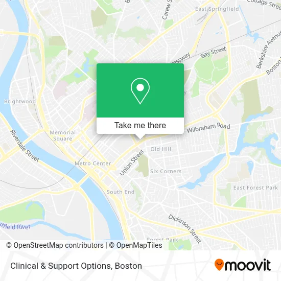 Clinical & Support Options map