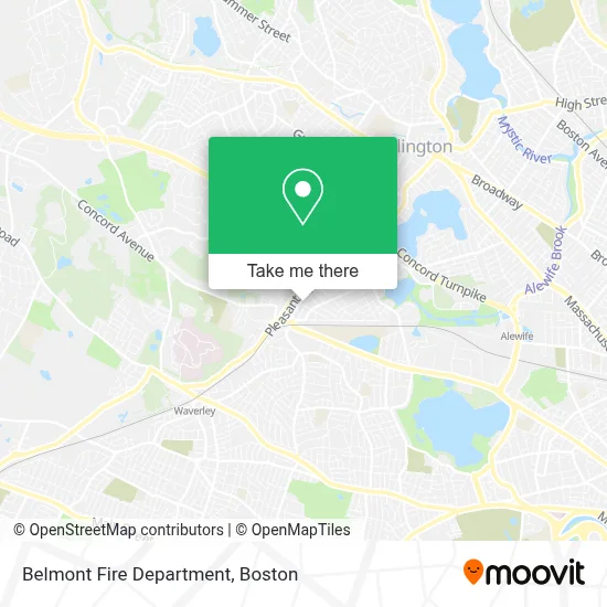 Belmont Fire Department map