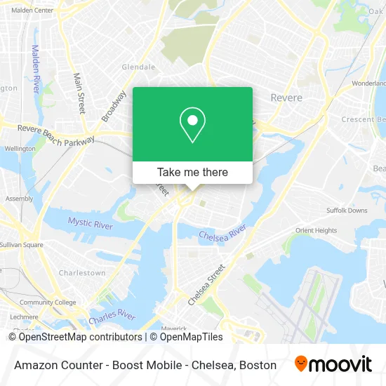 Amazon Counter - Boost Mobile - Chelsea map