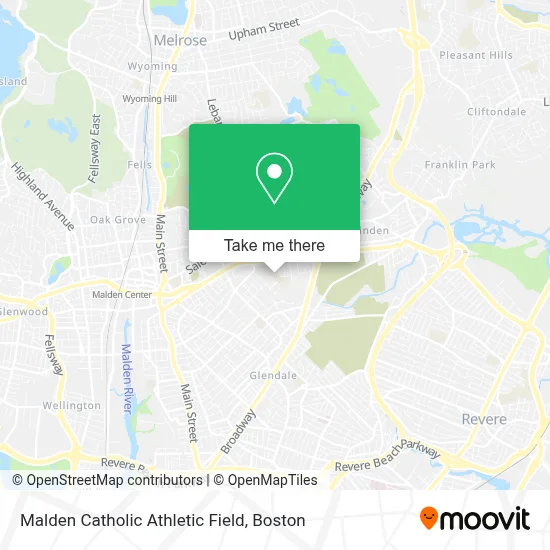Malden Catholic Athletic Field map