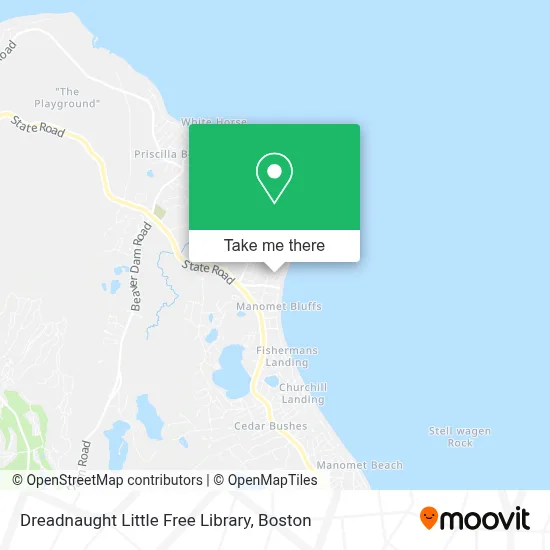 Dreadnaught Little Free Library map