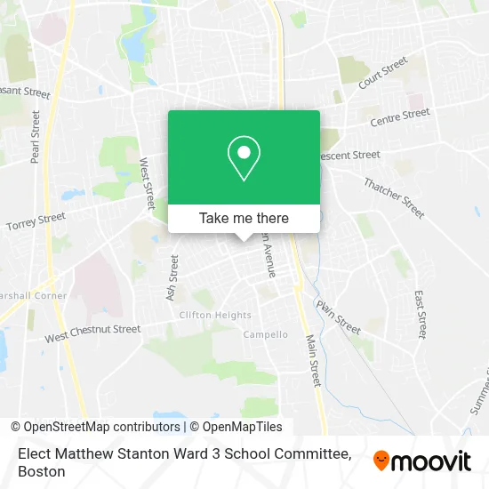 Elect Matthew Stanton Ward 3 School Committee map