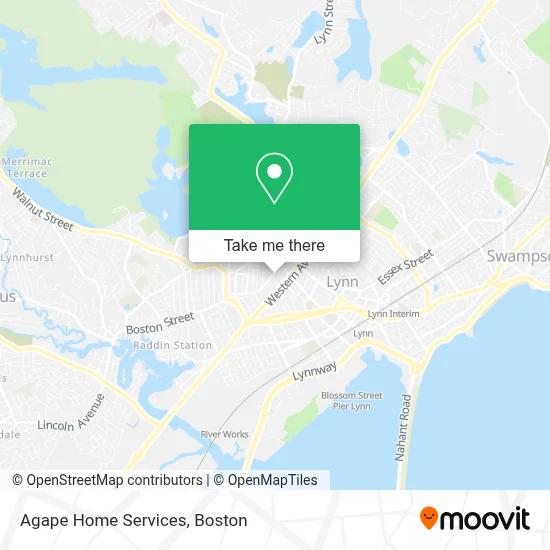 Agape Home Services map